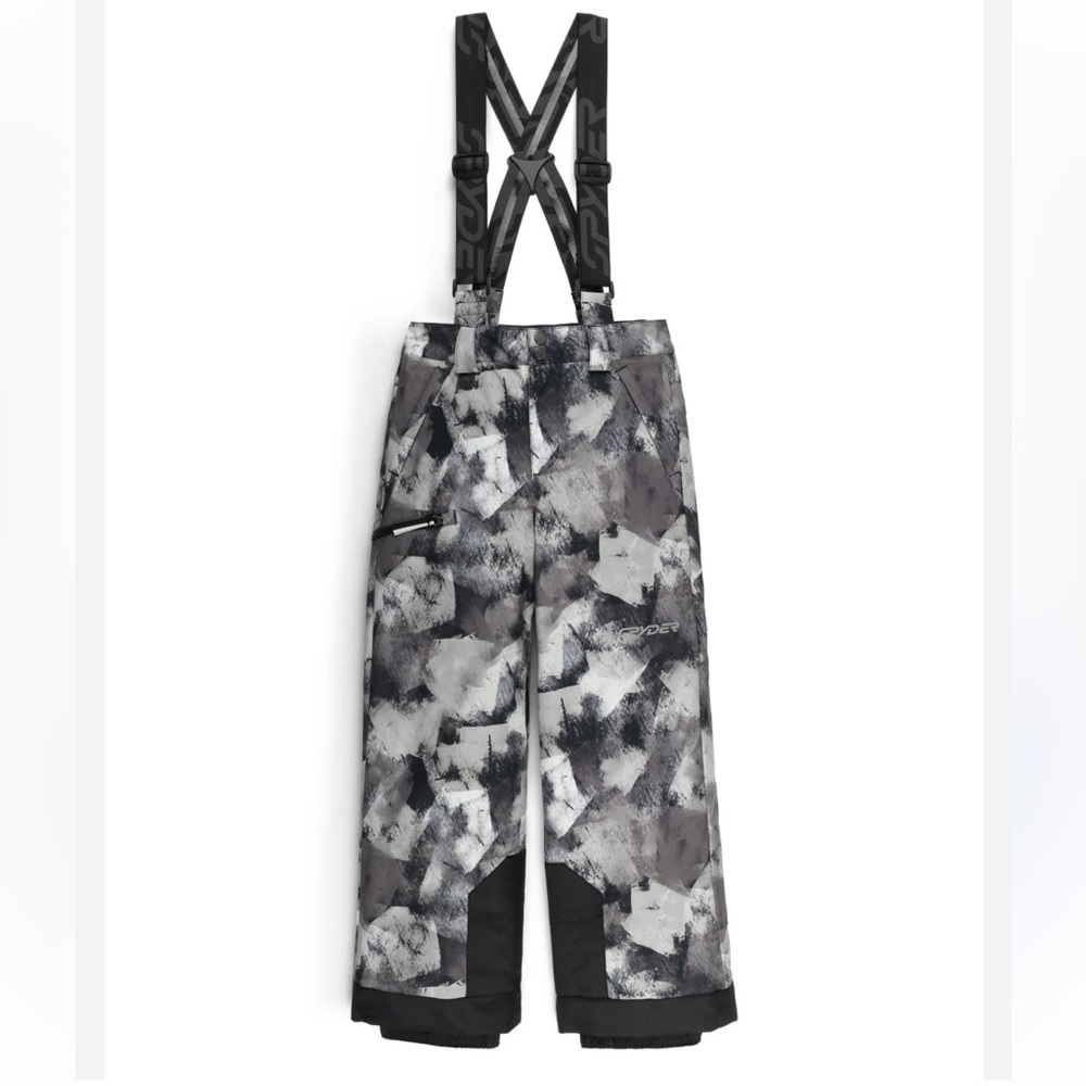 SPYDER: Ski and Snowboard BOYS PROPULSION PANTS - BLACK CAMO Size 12